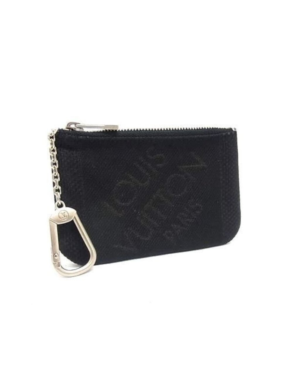 Louis Vuitton Coin Case Pochette Cles Cult Noir Damier Jean Silver